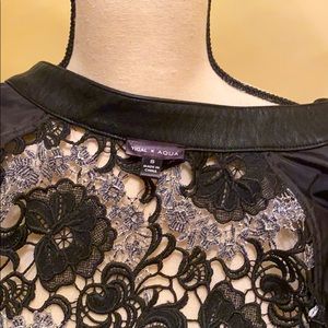 Amazing, faux leather, lace motorcycle jacket.